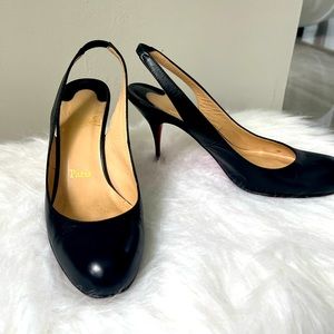 Christian Louboutin sling back pumps